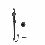 Riobel Parabola Shower System with Spout and Hand Shower Rail Black