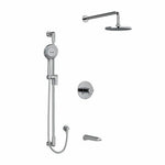Riobel Parabola 3-Way System with Hand Shower Rail, Shower Head and Spout Chrome