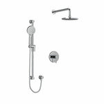 riobel Edge 2 way system with hand shower and shower head Chrome Wall Arm