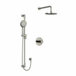 riobel parabola 2 way system with hand shower and showerhead Polished Nickel