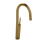 Solstice Kitchen Faucet with 2 Jet Spray Brushed Gold