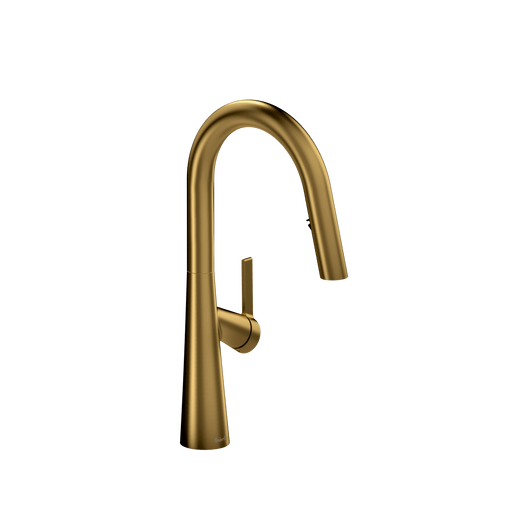 Ludik Kitchen Faucet with 2 Jet Spray Brushed Gold