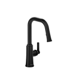 Trattoria Square Kitchen Faucet with 2 Jet Spray Black