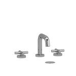 Riobel Riu 8" Lavatory Faucet with Square Spout Chrome Cross Handle