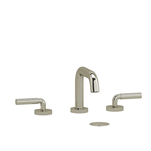 Riobel Riu 8" Lavatory Faucet with Square Spout Polished Nickel Straight Handle