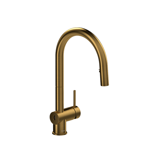 Azure Touchless Kitchen Faucet with 2 Jet Spray Brushed Gold