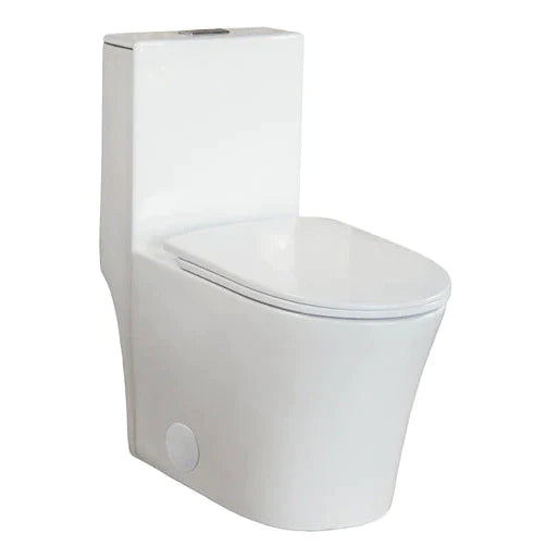 Tulum 1-Piece Toilet With Soft Closing Seat White
