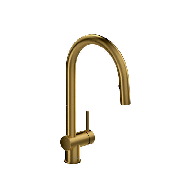 Azure Kitchen Faucet with 2 Jet Spray Brushed Gold